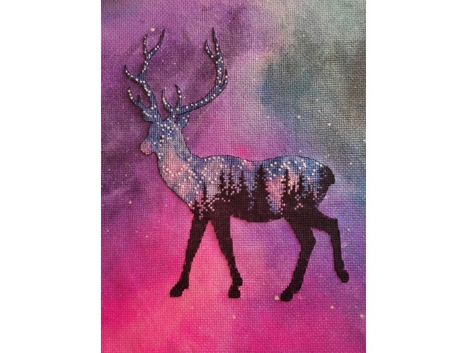 Space Deer Cross Stitch Pattern фото 2