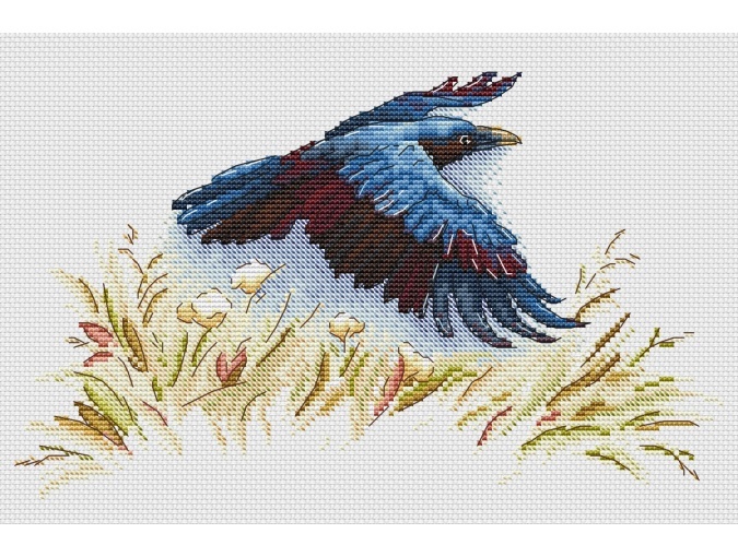 Black Raven Cross Stitch Pattern Code Ea 114 Elena Averina Buy Online On Mybobbin Com