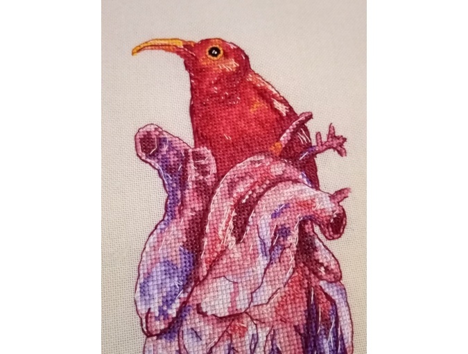 Heart Sunbird Cross Stitch Pattern фото 2