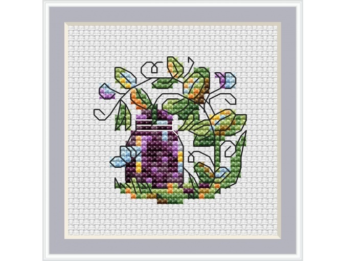 Garden Miniatures. Peas Cross Stitch Pattern фото 1