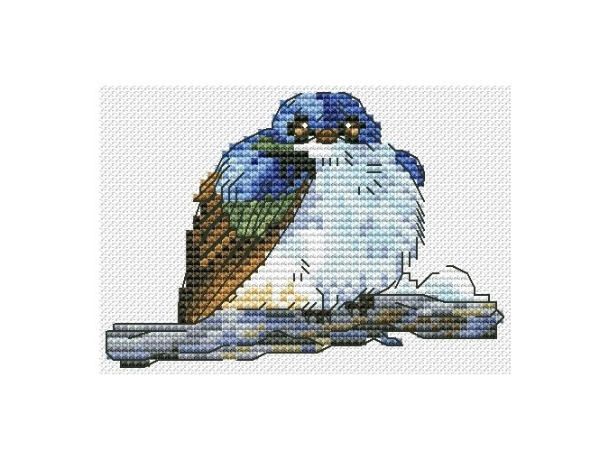 Feathered Sampler. Bird 2 Cross Stitch Pattern фото 1
