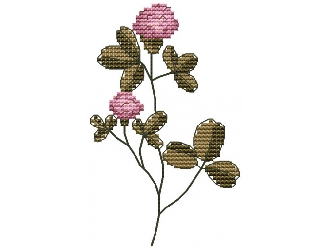 Wildflowers. Clover Cross Stitch Pattern фото 1