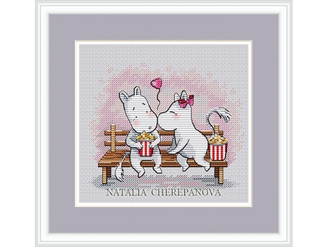Moomins Valentine's Day Cross Stitch Pattern фото 1