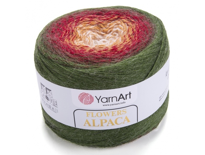 YarnArt Flowers Alpaca, 20% Alpaca, 80% Acrylic, 2 Skein Value Pack, 500g фото 21