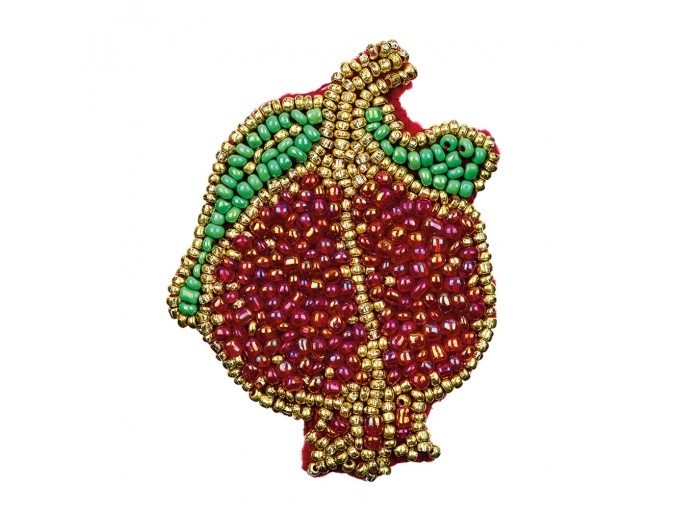 Brooch. Pomegranate Bead Embroidery Kit фото 1