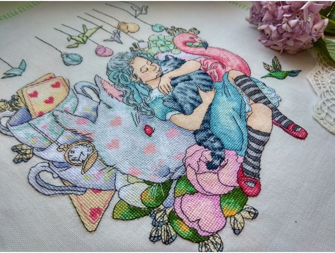 Little Alice in Wonderland Cross Stitch Pattern фото 5