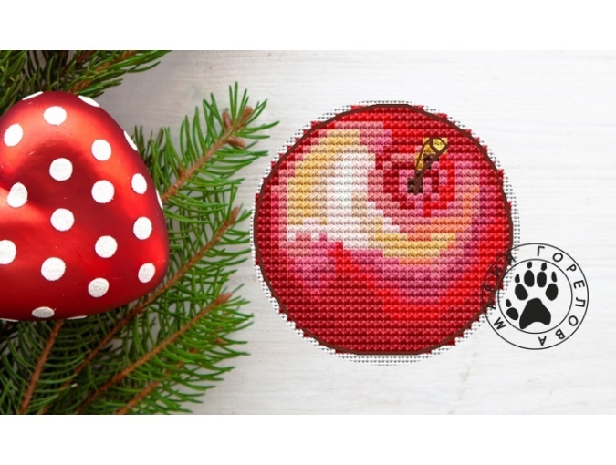 Christmas Toys. Caramel Apple Cross Stitch Pattern фото 1