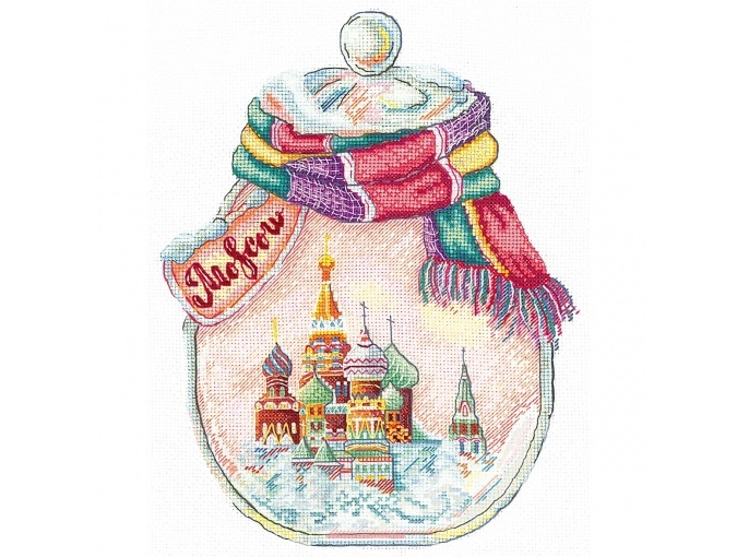 Cities in Jars. Moscow Cross Stitch Kit фото 1