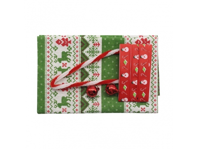 Christmas Green Set Patchwork Fabric with Accessories фото 6