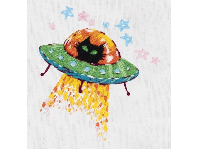 Cosmic Cat Embroidery Kit фото 1