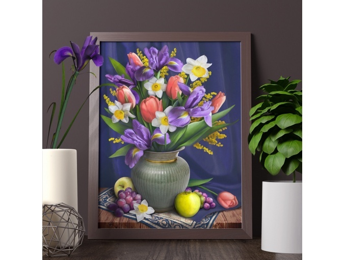 Daffodils and Irises Diamond Painting Kit фото 1
