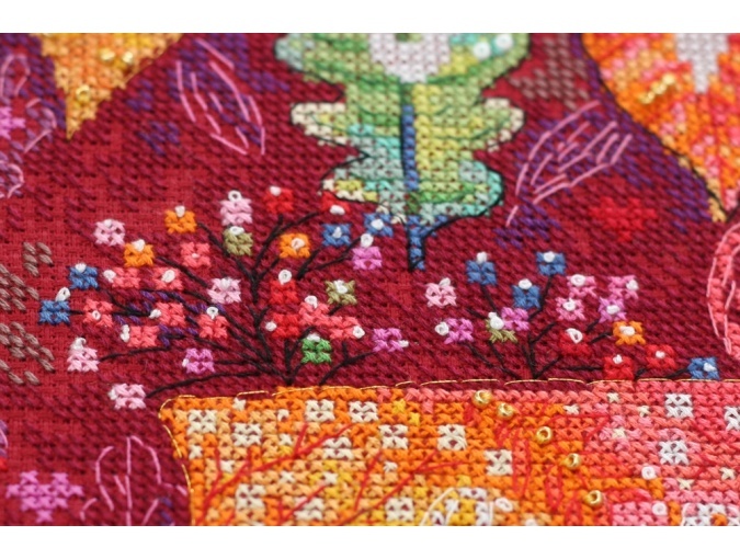 Colorful Autumn Cross Stitch Kit фото 3