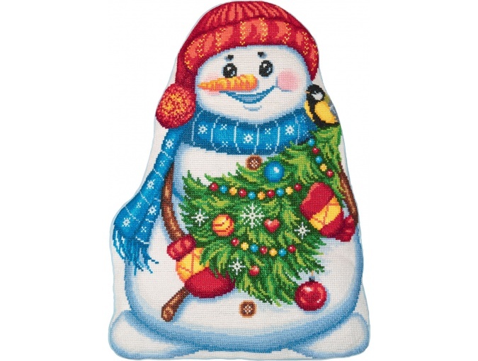 Snowman (Cushion Front) Cross Stitch Kit фото 1