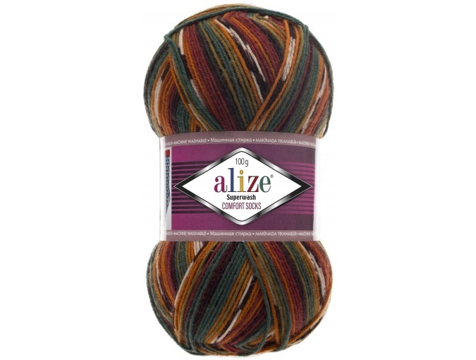 Alize Superwash Comfort Socks 75% wool, 25% polyamide 5 Skein Value Pack, 500g фото 20