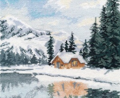 Winter Landscape Cross Stitch Kit by Oven, code 1300 ARIES