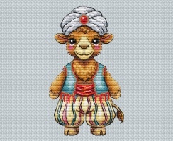 Circus Camel Cross Stitch Pattern