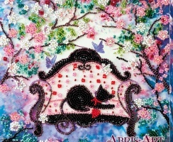 Playful Kitten Bead Embroidery Kit, code AMB-060 Abris Art