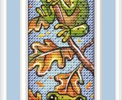 Bookmark Frogs Cross Stitch Pattern