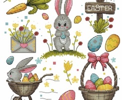 Blue Easter Egg Bead Embroidery Kit, code O-052 MP Studia