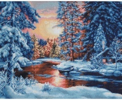 Winter Landscape Cross Stitch Kit by Oven, code 1300 ARIES