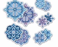 New Year's Toy House and Snowflake Bead Embroidery Kit, code BI
