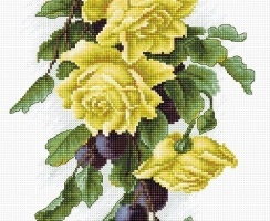 B210 Flowers and lemon Cross Stitch Kit Luca-S