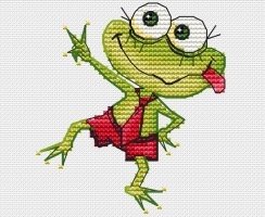 Frog Set. Hi, Girls! Cross Stitch Pattern