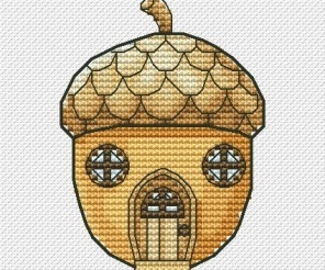 Woodland. Acorn Cross Stitch Pattern