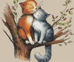 Cat Love Cross Stitch Chart