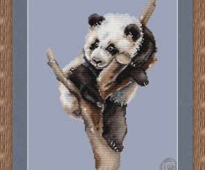 Relax Panda Cross Stitch Pattern