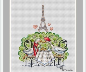 In the City of Autumn Cross Stitch Pattern, code AP-199 Anna Petunova