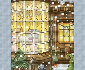 Christmas Stocking. Woodland Cross Stitch Pattern, code AN-178 Anna Nolfina