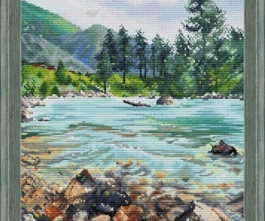Arkhyz. Mountain River Cross Stitch Pattern