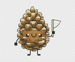 Woodland. Cone Cross Stitch Pattern