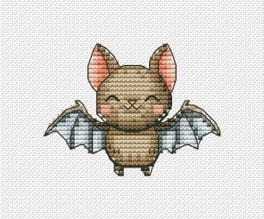 Monsters. Bat Cross Stitch Pattern