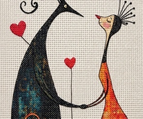 Whimsical Love Cross Stitch Pattern