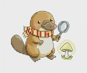 Woodland. Platypus Cross Stitch Pattern