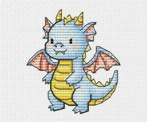 Monsters. Dragon Cross Stitch Pattern