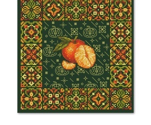 Exquisite Tangerine Cross Stitch Pattern