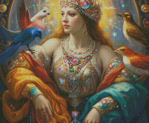 Queen of the Prophetic Birds Cross Stitch Pattern