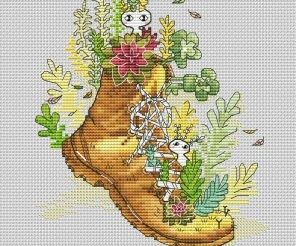 Axolotl Cross Stitch Pattern, code AO-570 Alisa Okneas