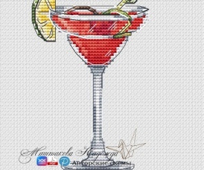 Cherry Martini Cross Stitch Patterm