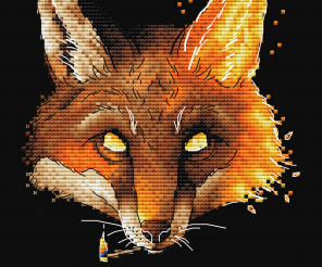 Fox with Matches.… Cross Stitch Pattern