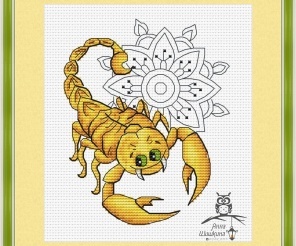 Fantasy Zodiac Gemini Cross Stitch Pattern Full Coverage 