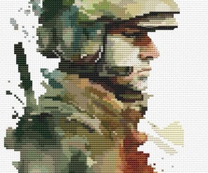 The Fighter Cross Stitch Pattern
