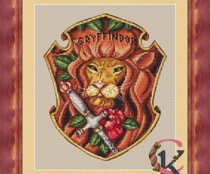 Lion Emblem Cross Stitch Chart