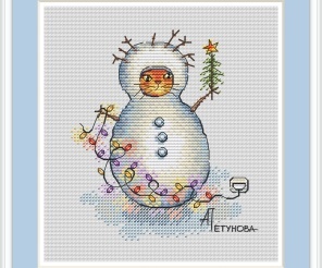 In the City of Autumn Cross Stitch Pattern, code AP-199 Anna Petunova