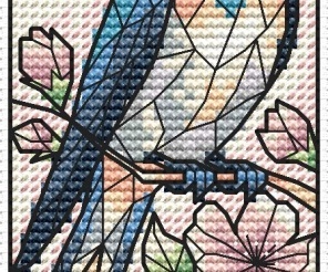 Bookmark Swallow Cross Stitch Pattern