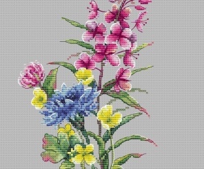 Wild Flowers Cross Stitch Pattern