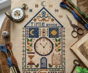 Time House Cross Stitch Pattern
